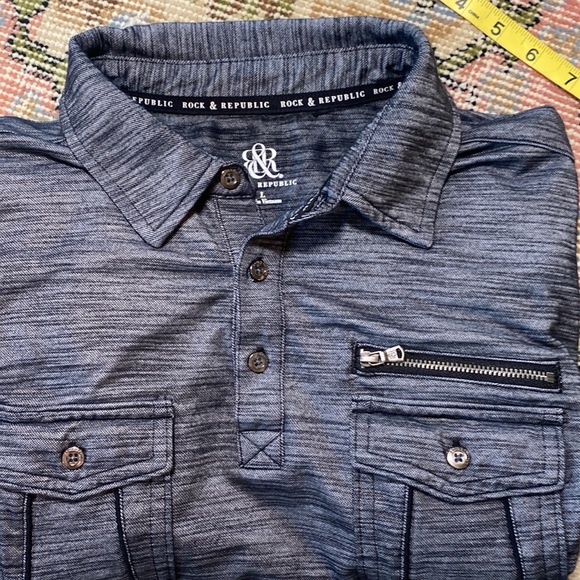 Rock & Republic Shirts Mens Rock Republic Fashion Polo With Sheen